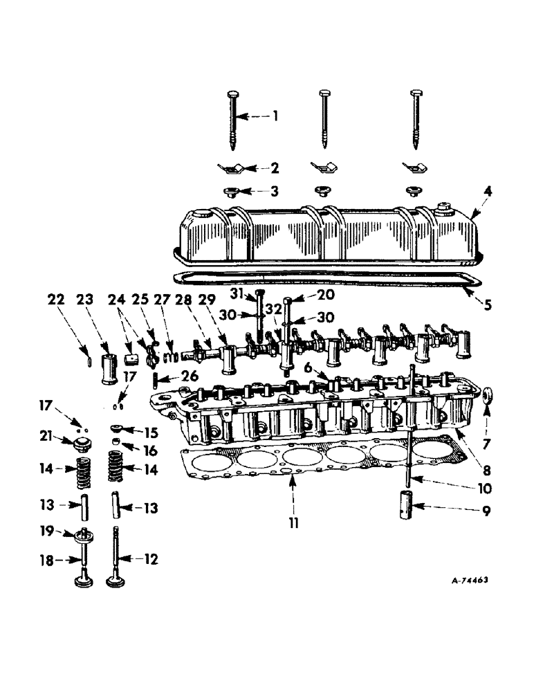 Схема запчастей Case IH 550 - (G-03) - CYLINDER HEAD AND RELATED PARTS (10) - ENGINE