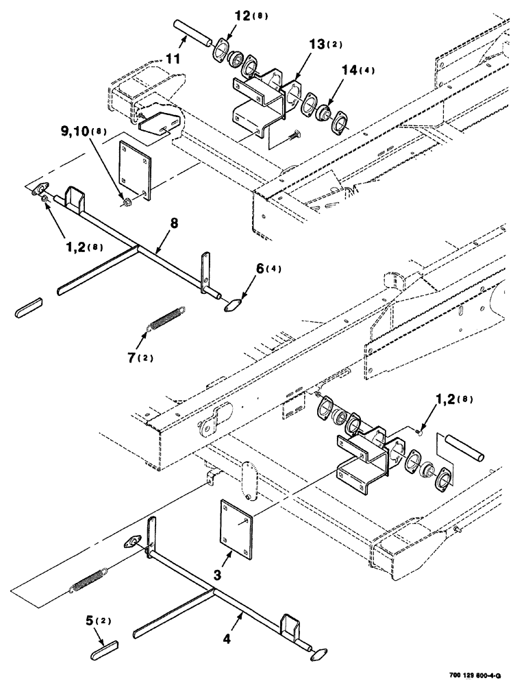 Схема запчастей Case IH 8575 - (10-010) - CART ASSEMBLY (UNLATCHING) Accumulator