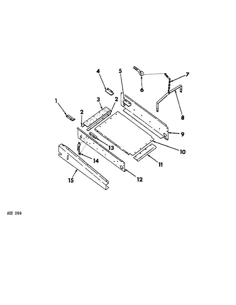 Схема запчастей Case IH 275 - (L-44) - BUNK FEED EXTENSION ATTACHMENT, (PRIOR 1970) 