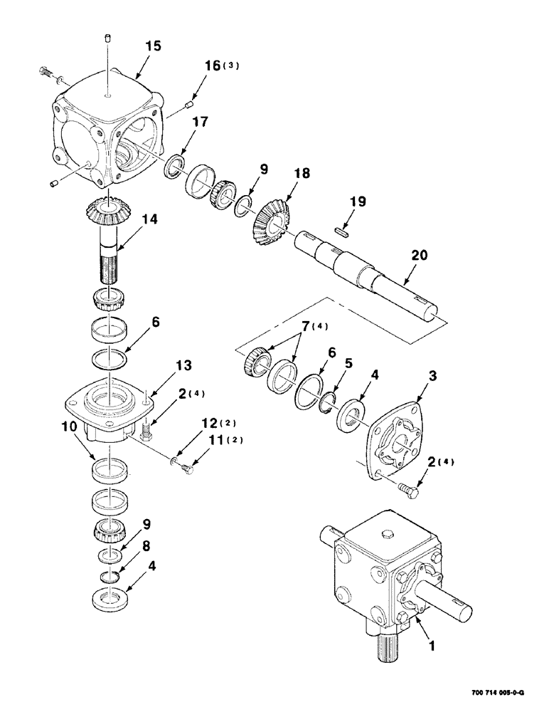Схема запчастей Case IH 8315 - (2-30) - GEARBOX ASSEMBLY, OUTER, 700714005 GEARBOX ASSEMBLY COMPLETE (09) - CHASSIS