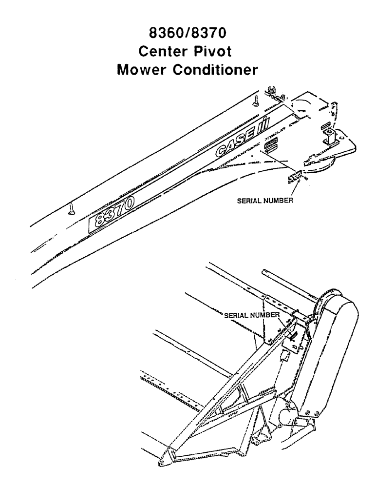 Схема запчастей Case IH 8360 - (1-2) - SERIAL NUMBER LOCATION (00) - PICTORIAL INDEX