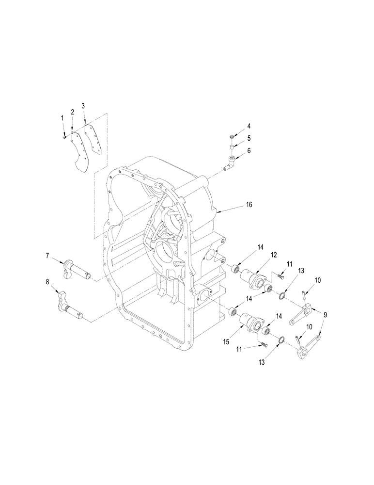 Схема запчастей Case IH STX275 - (06-17) - MANUAL SHIFT TRANSMISSION - FRONT HOUSING (06) - POWER TRAIN