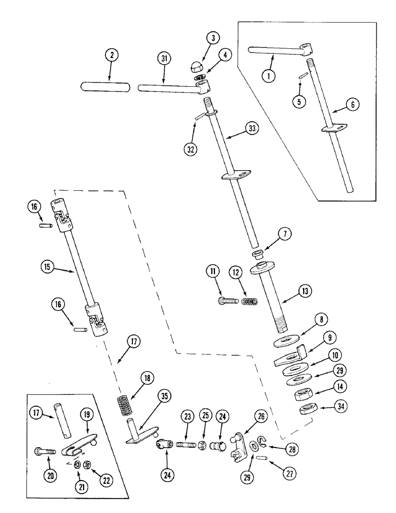 Схема запчастей Case IH 1394 - (3-38) - THROTTLE HAND CONTROL, TRACTORS WITH CAB (03) - FUEL SYSTEM