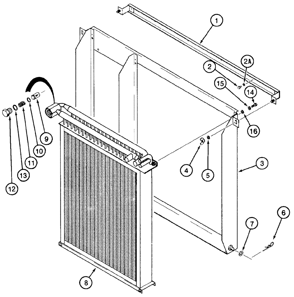 Схема запчастей Case IH CPX420 - (06-02) - OIL COOLER MOUNTING (03) - POWER TRAIN