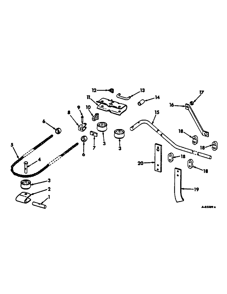 Схема запчастей Case IH 56-SERIES - (N-42) - AUTOMATIC SHOE MARKER, FOR 2-ROW PLANTERS 