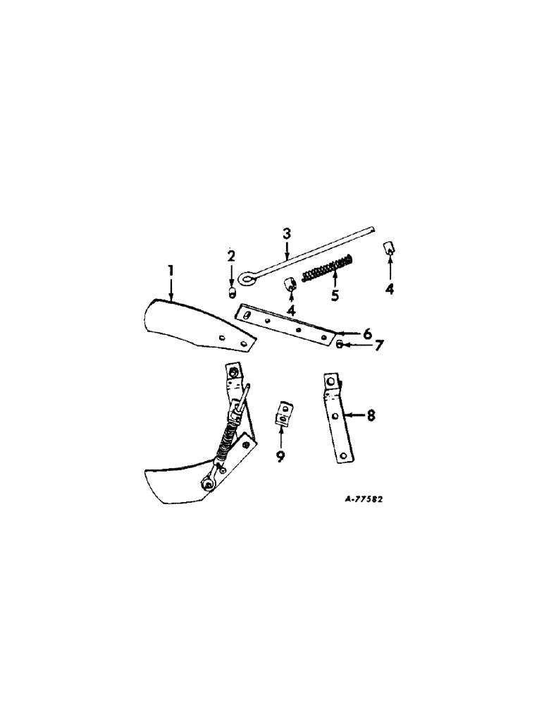 Схема запчастей Case IH 86 - (V-10) - BLADE COVERING ATTACHMENT, ONE PER ROW 