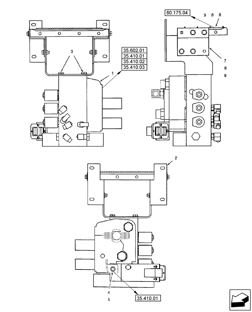 Схема запчастей Case IH 2588 - (35.200.11) - VALVE, CONTROL - MOUNTING (35) - HYDRAULIC SYSTEMS