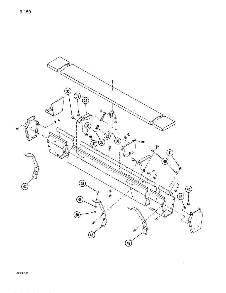 Схема запчастей Case IH 6300 - (9-150) - GRASS SEED ATTACHMENT, HOPPER (09) - CHASSIS/ATTACHMENTS