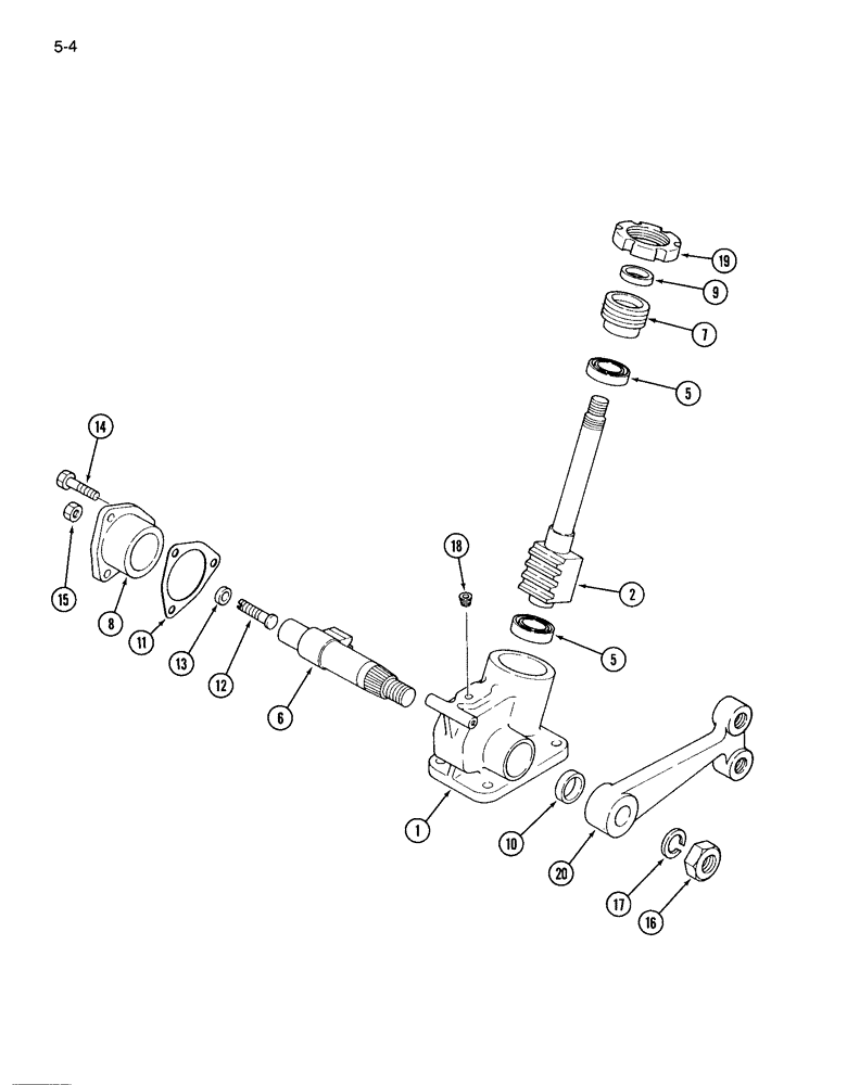 Схема запчастей Case IH 265 - (5-04) - STEERING GEAR BOX ASSEMBLY MANUAL (05) - STEERING