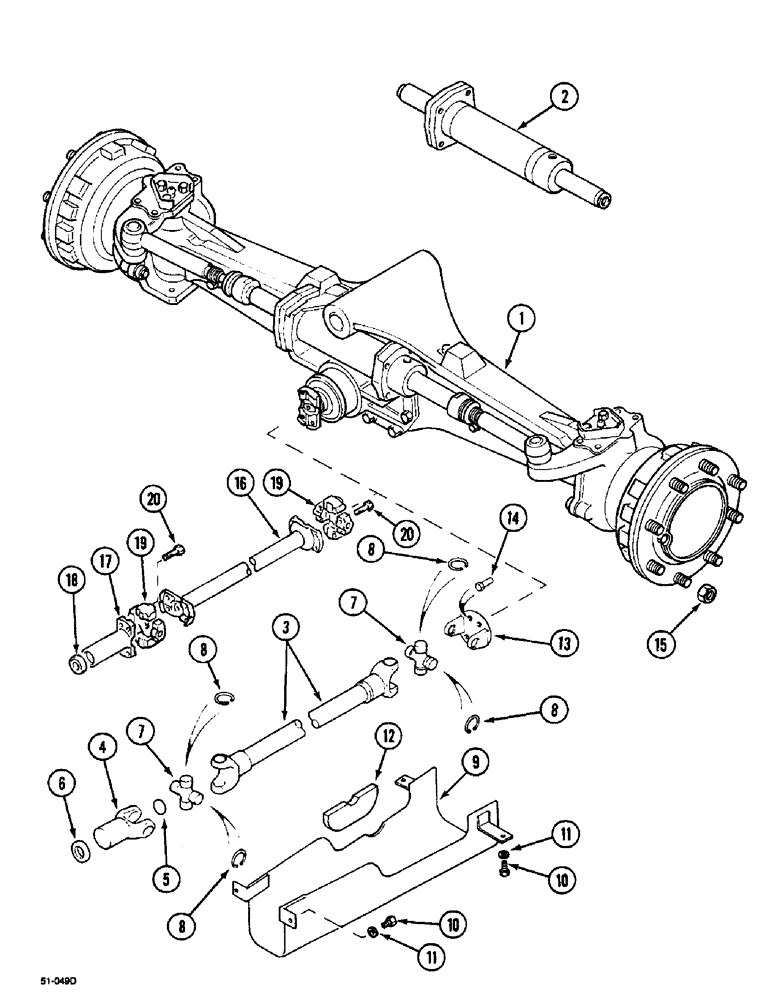 Схема запчастей Case IH 5150 - (5-38) - FRONT AXLE, MFD (05) - STEERING