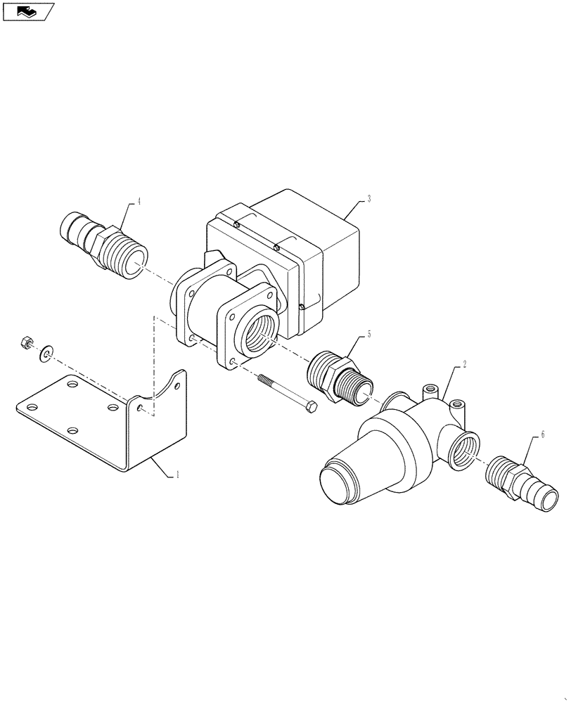 Схема запчастей Case IH 4420 - (09-001) - VALVE PLUMBING GROUP, 5 & 6 SECTION Liquid Plumbing