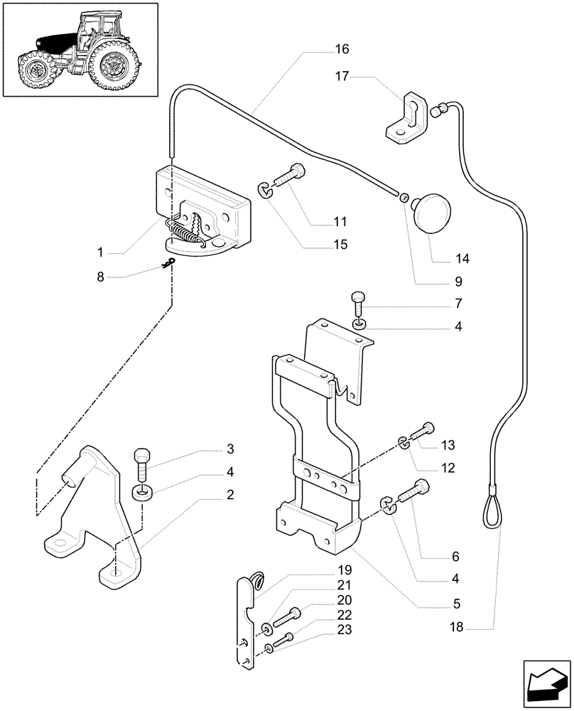 Схема запчастей Case IH JX1070U - (1.83.0[03]) - HOODS - LOCK AND SUPPORTS (08) - SHEET METAL