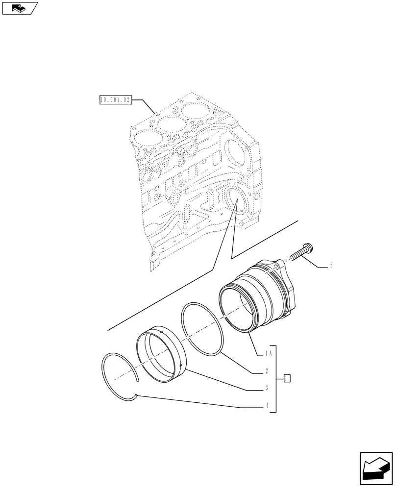 Схема запчастей Case IH F4DFE413C A004 - (10.114.02) - POWER TAKE OFF (2853252) (10) - ENGINE