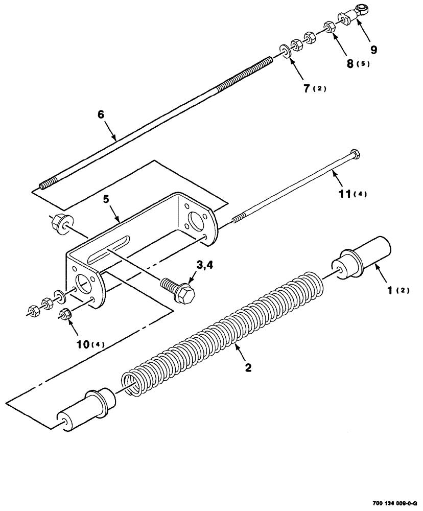 Схема запчастей Case IH 8880 - (05-010) - TENSIONER ASSEMBLY (58) - ATTACHMENTS/HEADERS