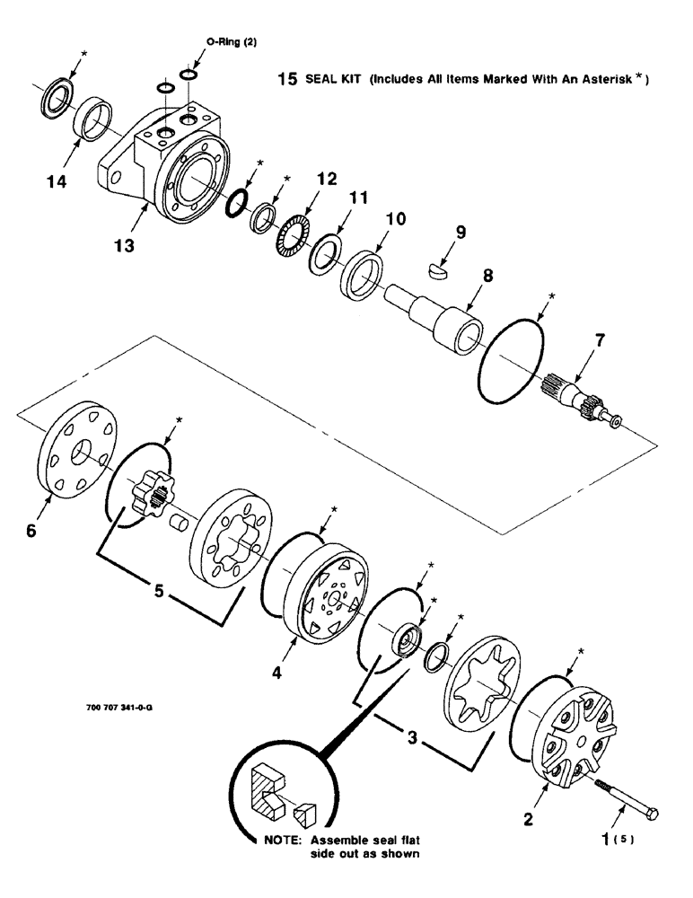 Схема запчастей Case IH 8820 - (8-32) - HYDRAULIC MOTOR ASSEMBLY, REEL DRIVE, TRW, 700707341 HYDRAULIC MOTOR ASSEMBLY COMPLETE (08) - HYDRAULICS