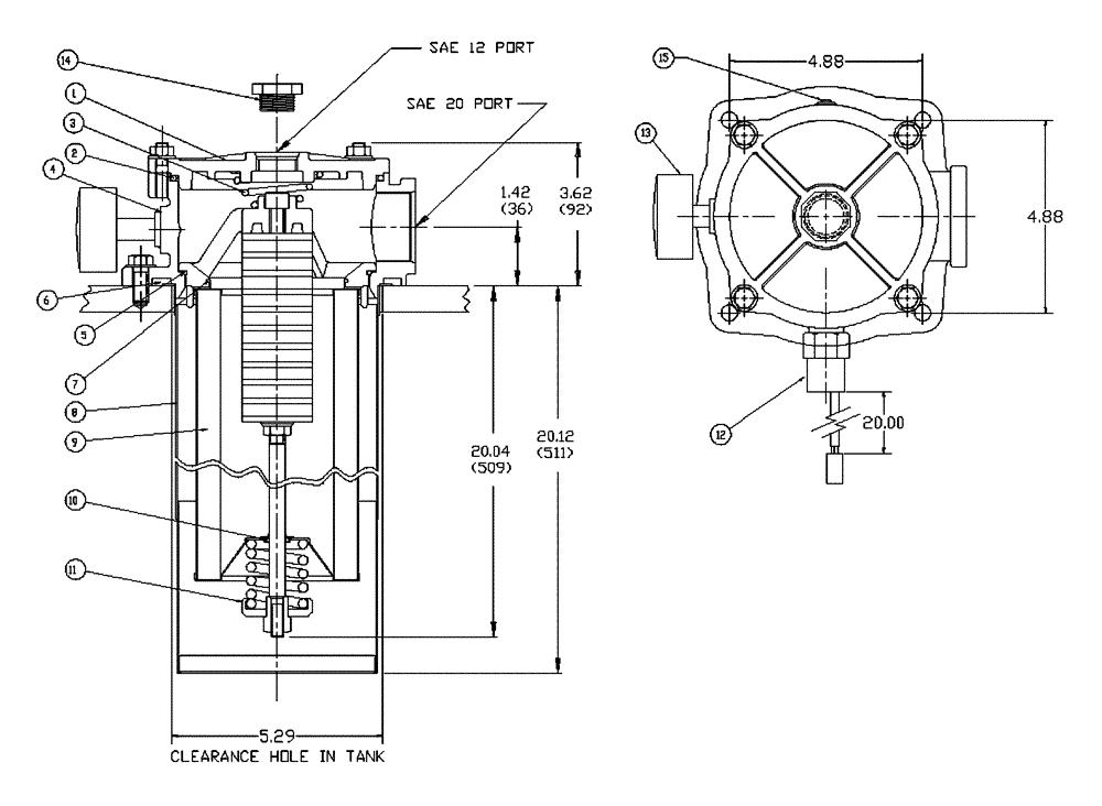 Схема запчастей Case IH PATRIOT XL - (06-015) - AUX SYSTEM IN/TANK RETURN FILTER Hydraulic Plumbing