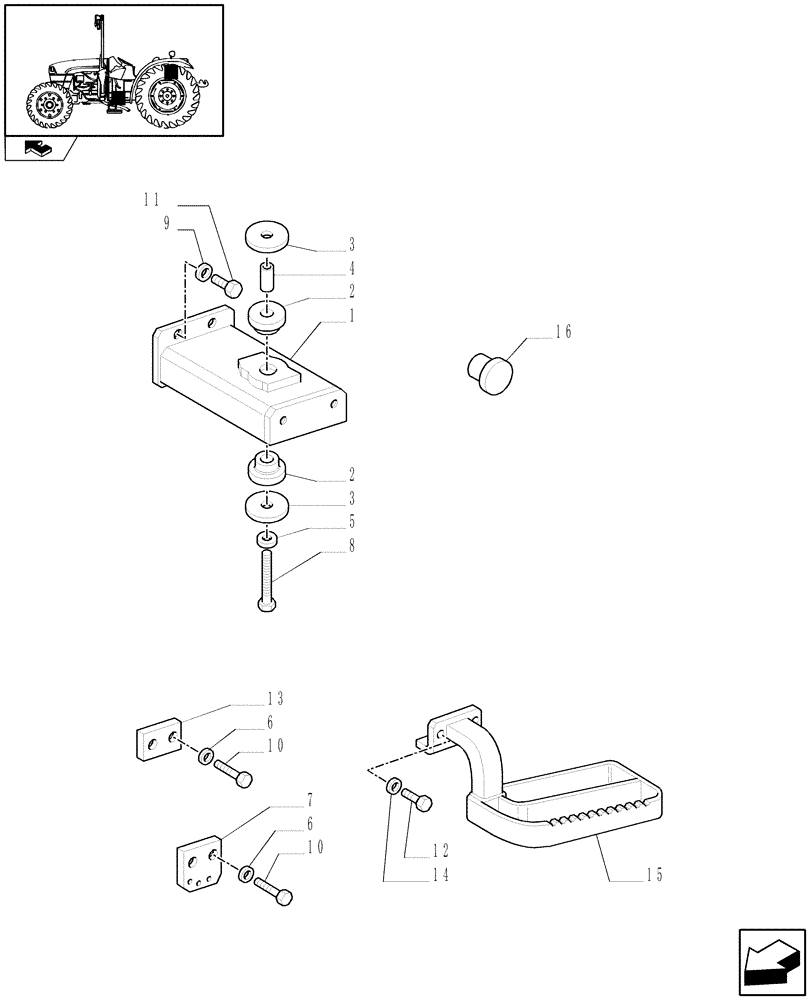 Схема запчастей Case IH FARMALL 85C - (1.87.0/01) - SUPPORTS - L/CAB (08) - SHEET METAL