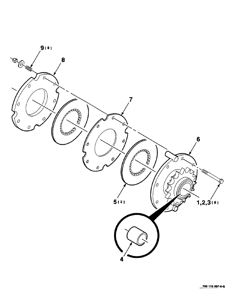 Схема запчастей Case IH 8590 - (02-40) - SLIP CLUTCH ASSEMBLY Driveline