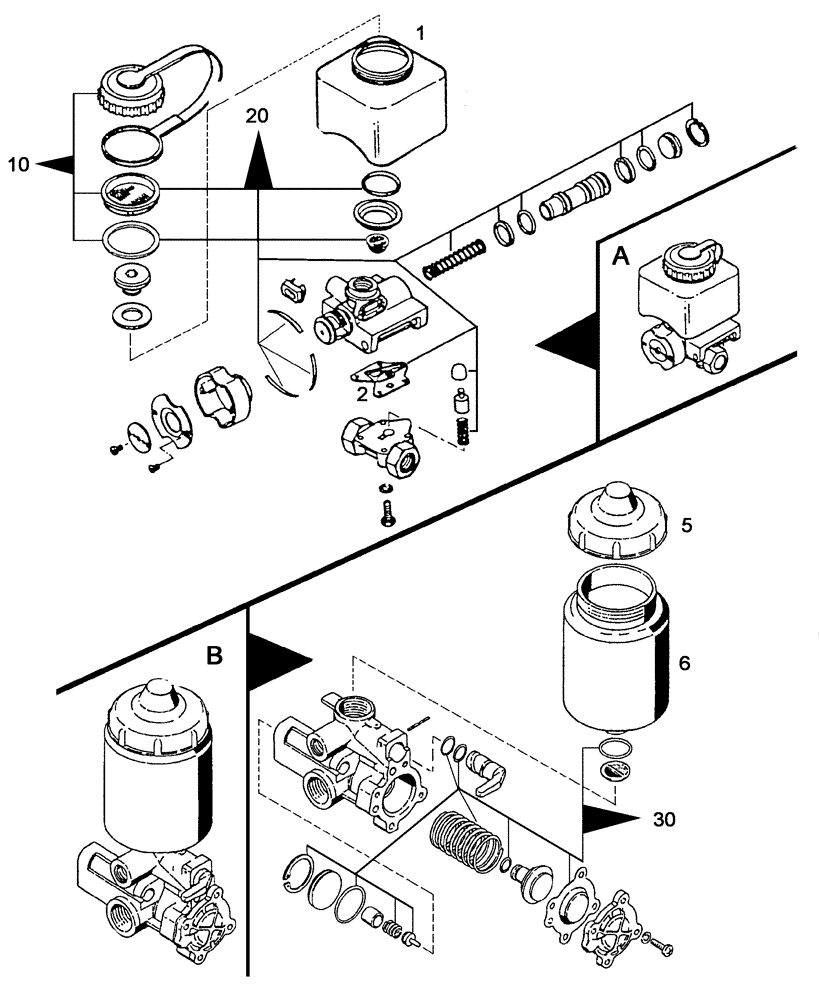 Схема запчастей Case IH C55 - (07-16[01]) - DEFROSTING PUMP DISASSEMBLED (07) - BRAKES