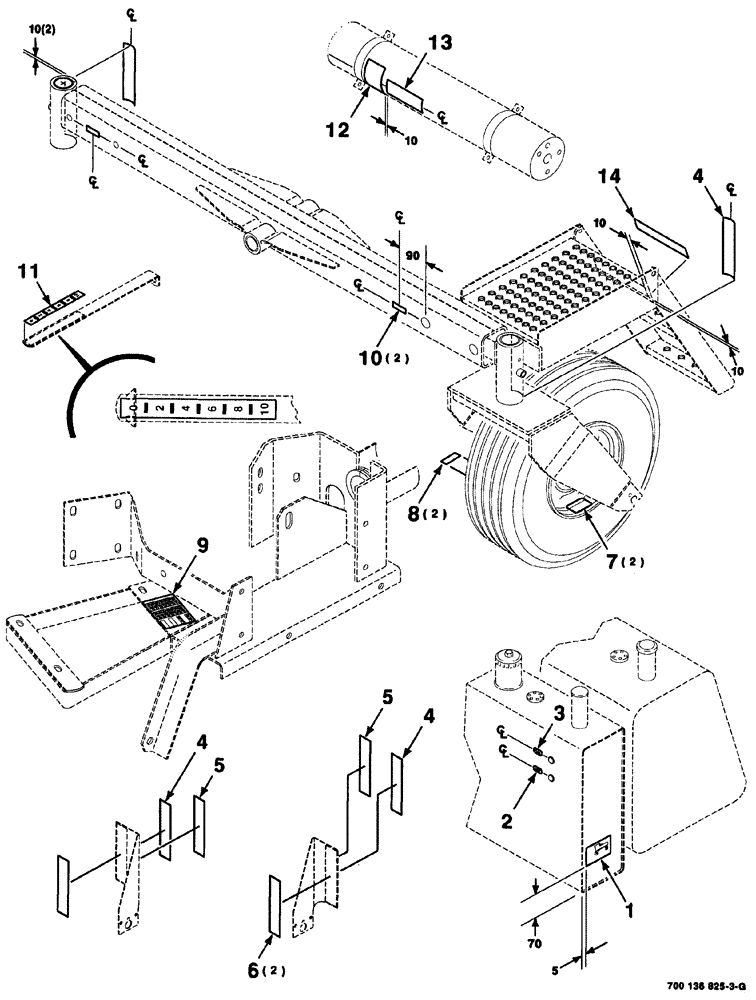 Схема запчастей Case IH 8880 - (09-008) - DECALS AND LOCATION DIAGRAM (OPERATIONAL) (90) - PLATFORM, CAB, BODYWORK AND DECALS