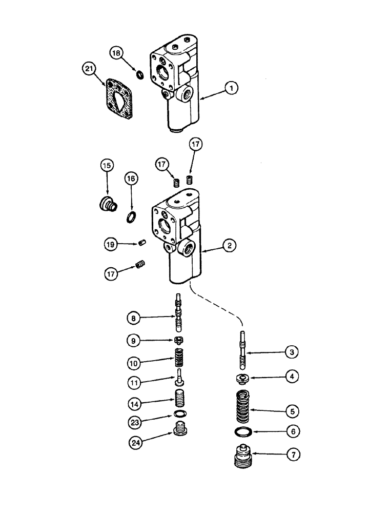 Схема запчастей Case IH 635 - (35.910.01) - HYDRAULIC PISTON PUMP COMPENSATOR (35) - HYDRAULIC SYSTEMS