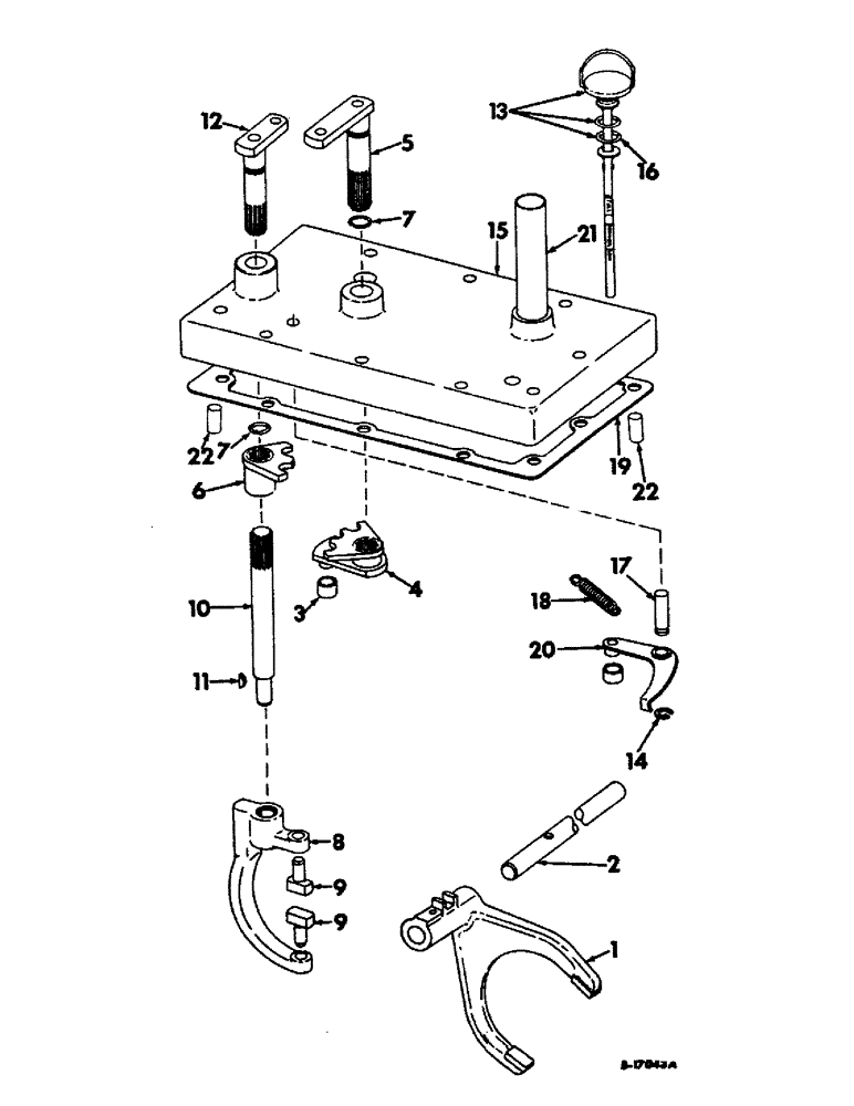 Схема запчастей Case IH 21456 - (07-26) - DRIVE TRAIN, GEAR SHIFT MECHANISM, RANGE TRANSMISSION (04) - Drive Train