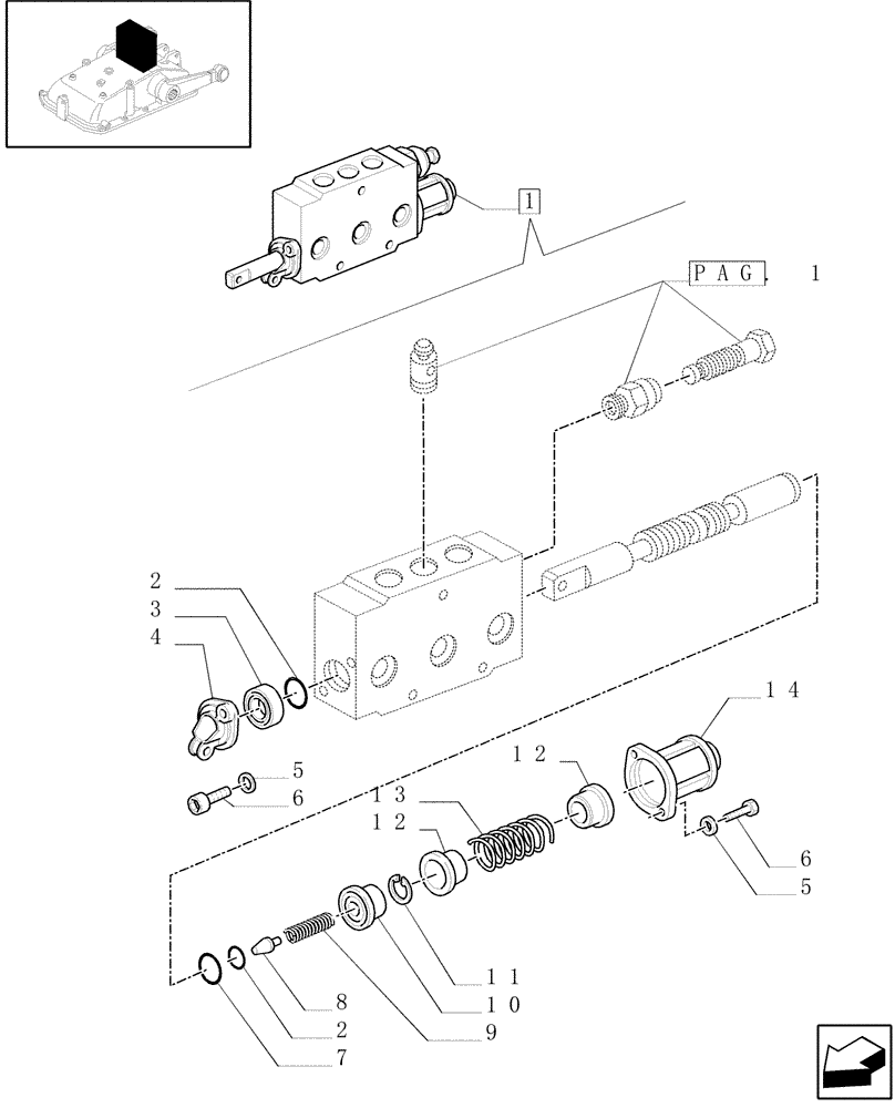 Схема запчастей Case IH JX1085C - (1.82.7/08B[02]) - SIMPLE DOUBLE EFFECT DISTRIBUTOR WITH FLOAT - PARTS - C5484 (07) - HYDRAULIC SYSTEM