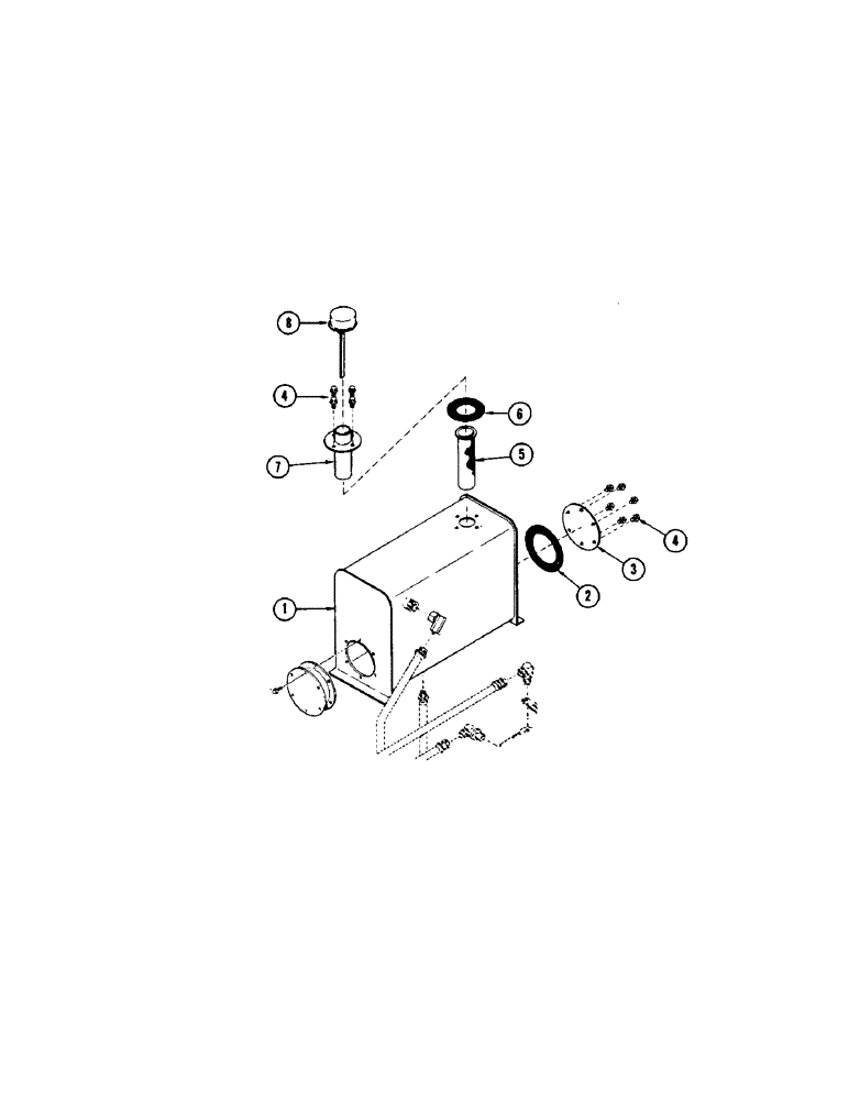 Схема запчастей Case IH 1255 - (078) - RESERVOIR (35) - HYDRAULIC SYSTEMS