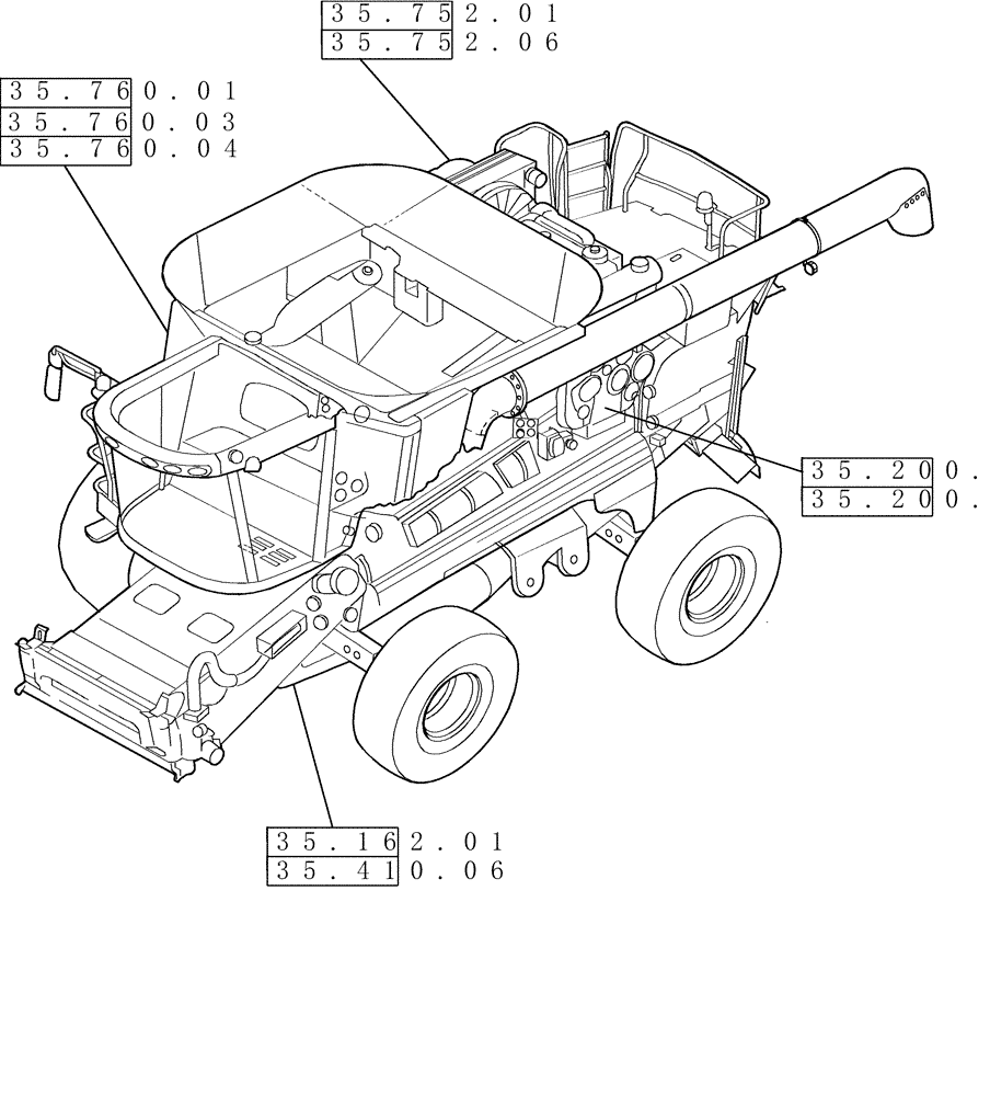 Схема запчастей Case IH 2588 - (00.000.35) - PICTORIAL INDEX - HYDRAULIC SYSTEMS (00) - GENERAL & PICTORIAL INDEX