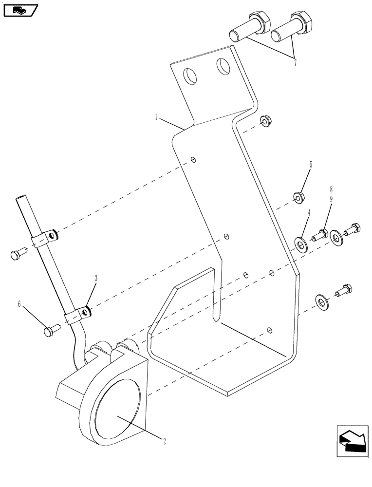 Схема запчастей Case IH MAGNUM 225 - (55.418.01) - RADAR, MOUNTING (55) - ELECTRICAL SYSTEMS