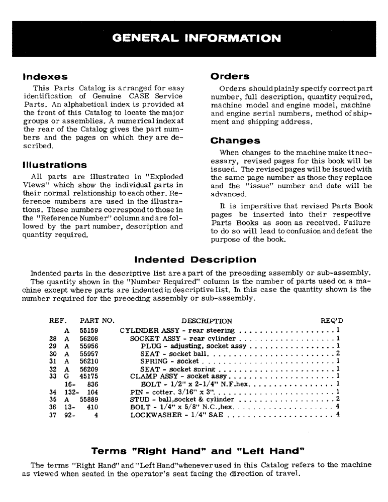 Схема запчастей Case IH 1010 - (001) - GENERAL INFORMATION (00) - GENERAL & PICTORIAL INDEX