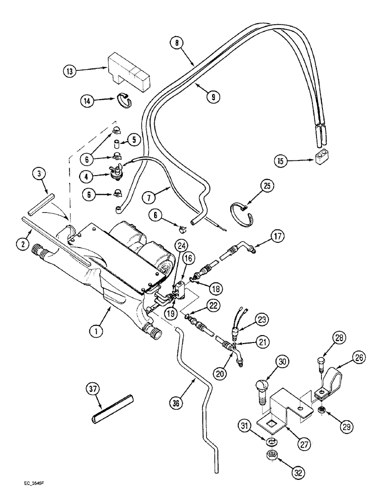 Схема запчастей Case IH 3220 - (9-056) - CAB, AIR CONDITIONING PIPES (09) - CHASSIS/ATTACHMENTS