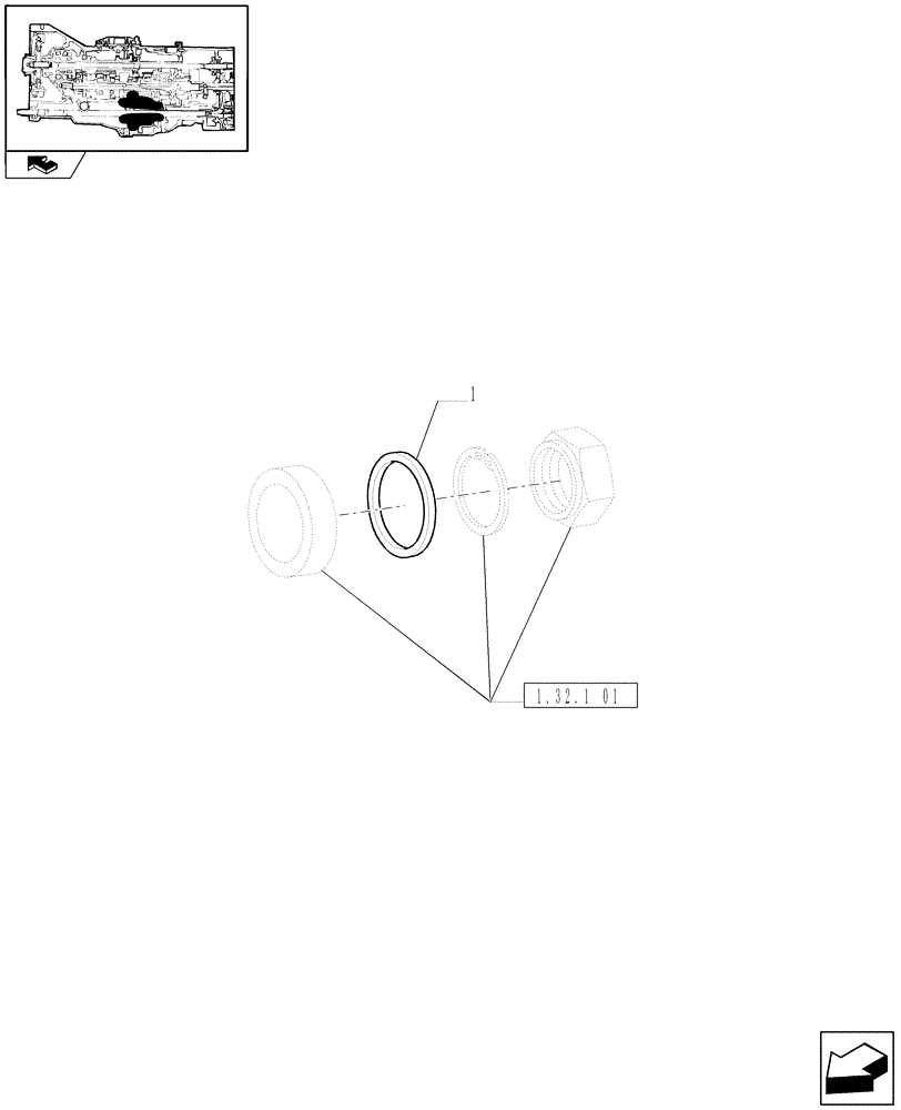 Схема запчастей Case IH PUMA 165 - (1.32.1[04]) - CENTRAL REDUCTION GEARS - SHIMS (03) - TRANSMISSION