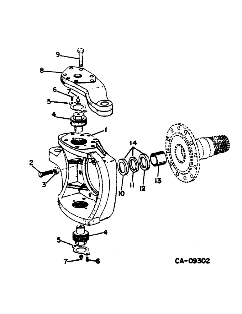 Схема запчастей Case IH HYDRO 84 - (07-69) - DRIVE TRAIN, STEERING KNUCKLE ASSY, ALL WHEEL DRIVE TRACTORS (04) - Drive Train