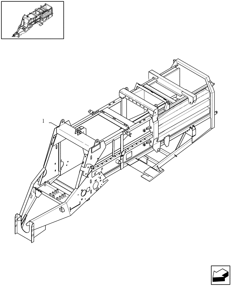 Схема запчастей Case IH LBX431R - (12.01[01]) - MAIN FRAME (12) - MAIN FRAME