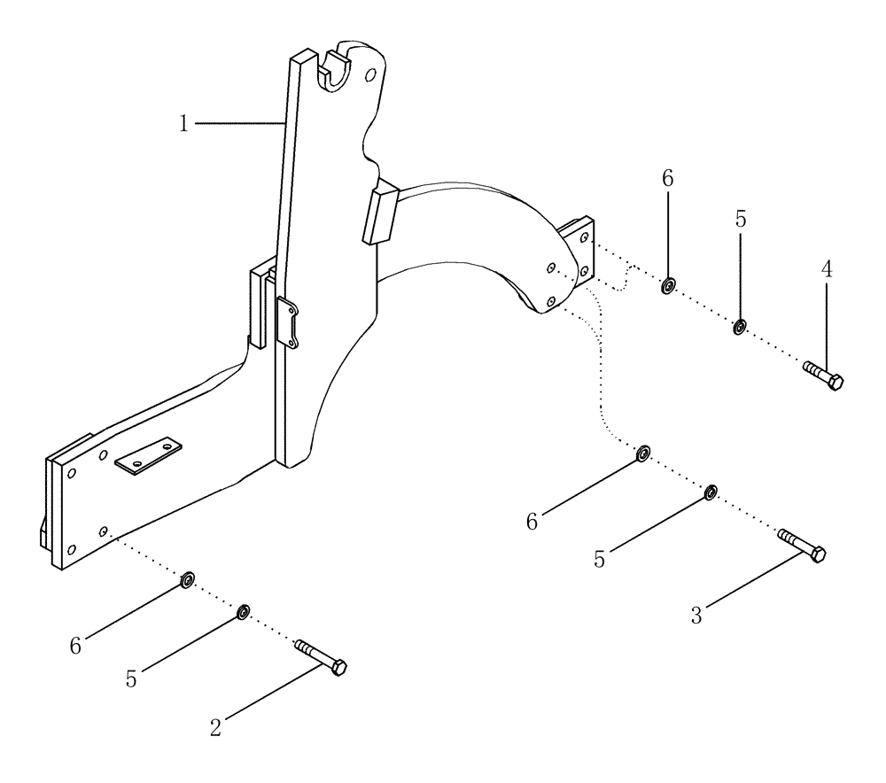 Схема запчастей Case IH LX132 - (09-04) - MOUNTING BRACKETS, JX TRACTOR (09) - CHASSIS/ATTACHMENTS