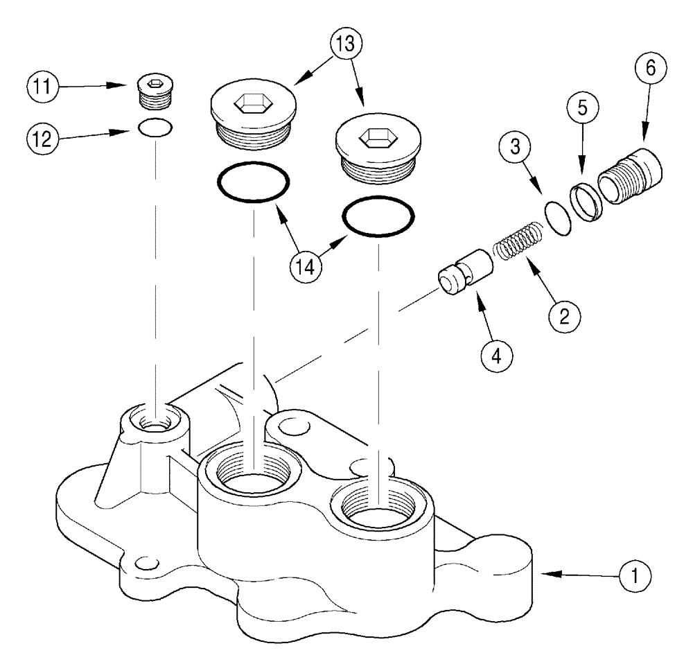 Схема запчастей Case IH 5240 - (8-052) - REMOTE AUXILIARY VALVE END COVER, TRANSMISSION JKA62488 WITH POWER BEYOND (08) - HYDRAULICS