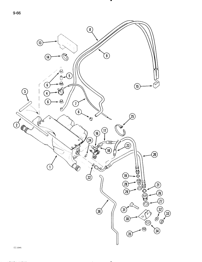 Схема запчастей Case IH 695 - (9-066) - CAB, AIR CONDITIONING PIPES (09) - CHASSIS/ATTACHMENTS