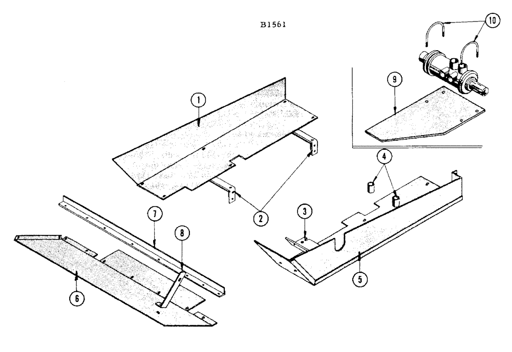 Схема запчастей Case IH F345 - (26[1]) - FAN TRASH SHIELD, MODEL 800, 1000, 1010 (58) - ATTACHMENTS/HEADERS