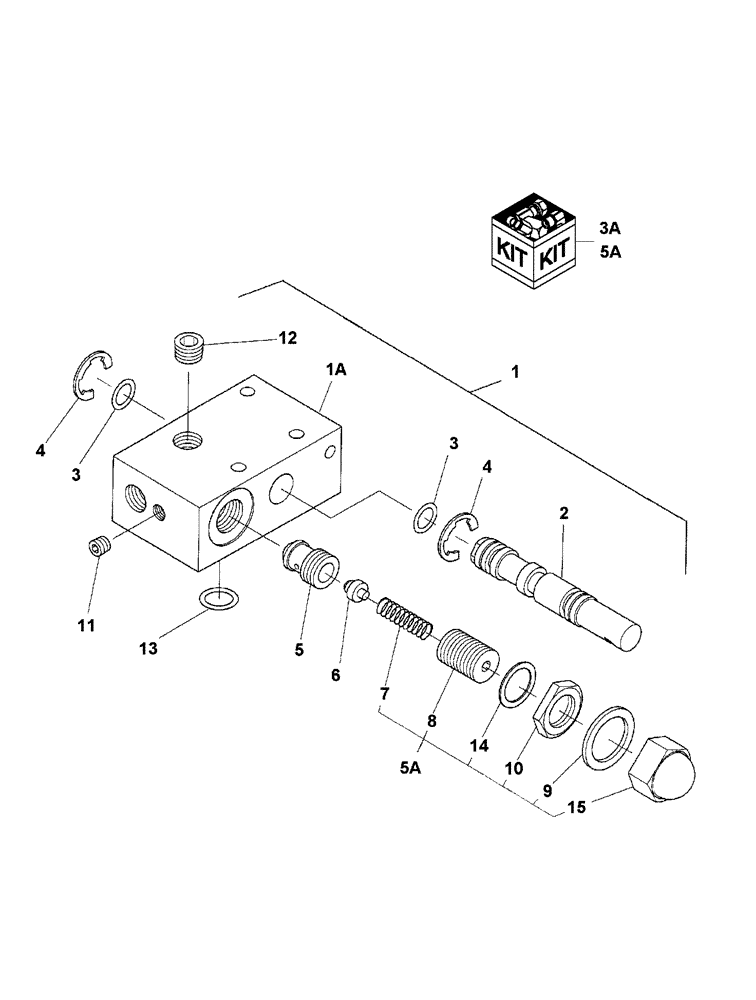 Схема запчастей Case IH D35 - (03.13.01) - CONTROL VALVE, PTO (KAYABA) (03) - TRANSMISSION