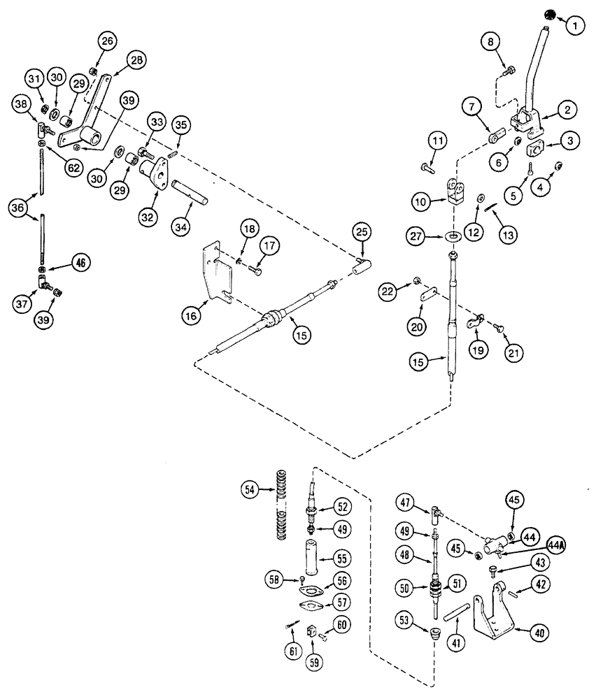 Схема запчастей Case IH 7240 - (6-056) - TRANSMISSION SHIFT CONTROL (06) - POWER TRAIN