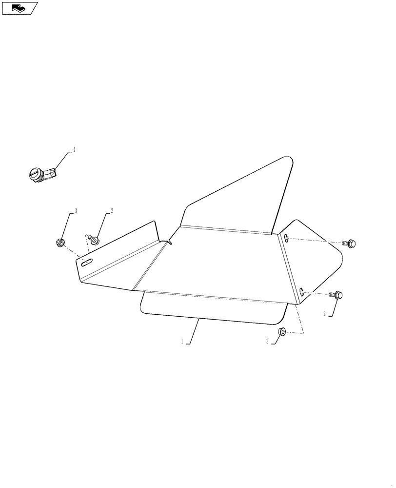 Схема запчастей Case IH 5130 - (74.130.24) - SHIELD ASSEMBLY, LOWER, (EU ONLY) (74) - CLEANING