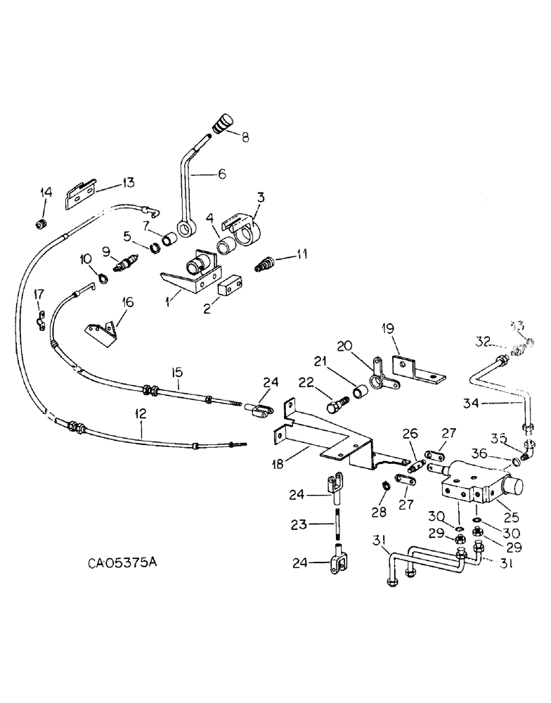 Схема запчастей Case IH 3488 - (07-25) - DRIVE TRAIN, HYDROSTATIC TRANSMISSION CONTROLS (04) - Drive Train