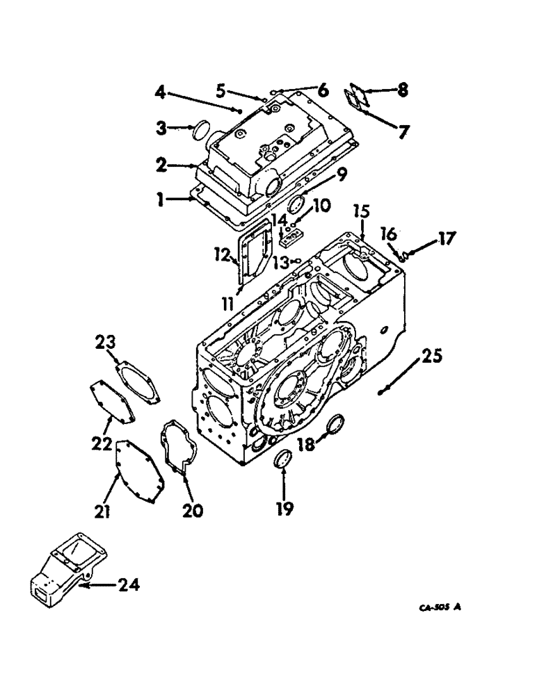 Схема запчастей Case IH 21026 - (07-15) - DRIVE TRAIN, REAR FRAME COVER AND CONNECTIONS (04) - Drive Train