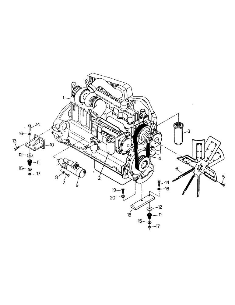 Схема запчастей Case IH CM325 - (04-01) - ENGINE AND ATTACHING PARTS, CAT 3306 ENGINE (04) - Drive Train