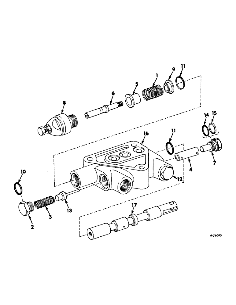 Схема запчастей Case IH 403 - (222) - PLATFORM AUTOMATIC CONTROL ATT LIFT VALVE, SERIAL NO. 9956 AND BELOW (58) - ATTACHMENTS/HEADERS