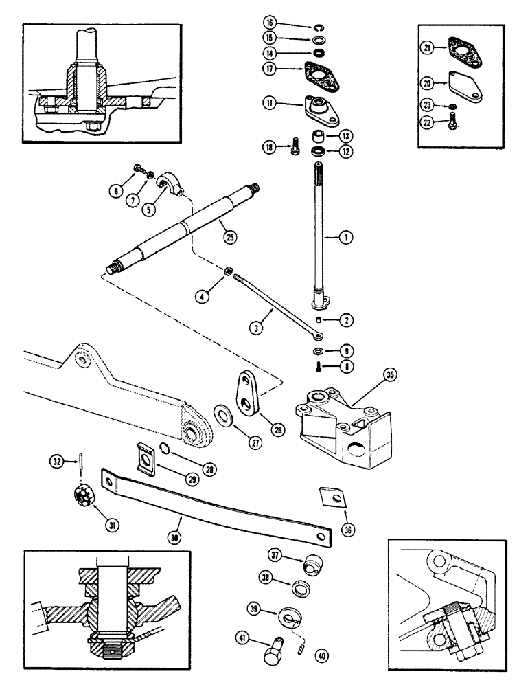 Схема запчастей Case IH 1175 - (178) - D-O-M LOWER SENSING LINKAGE (08) - HYDRAULICS