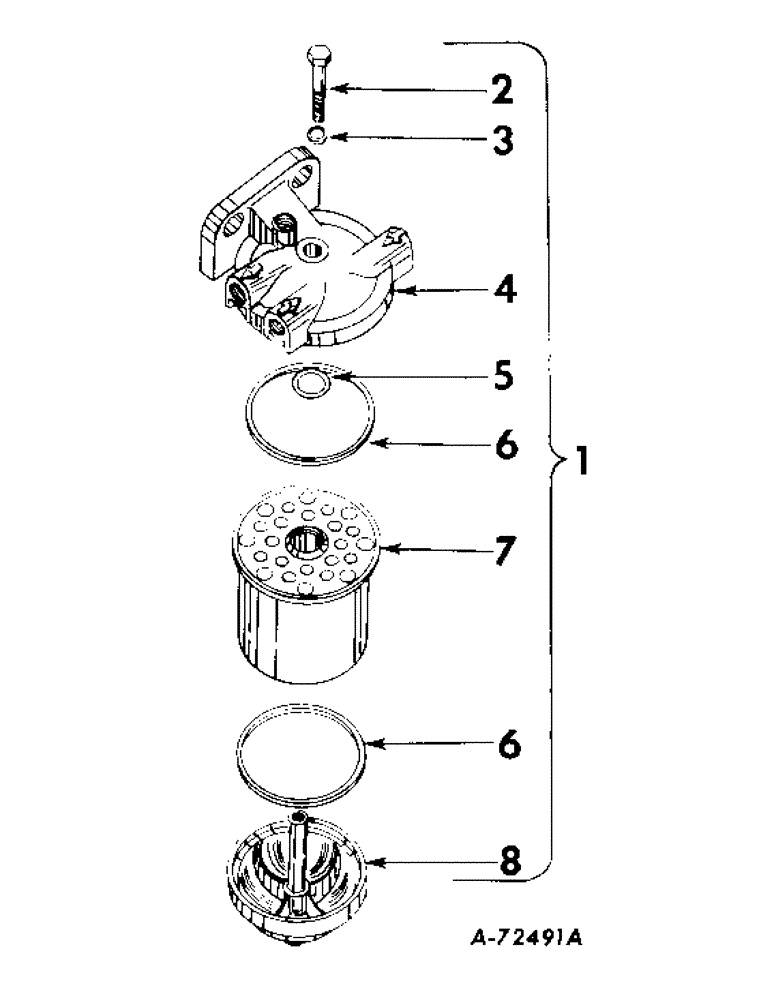 Схема запчастей Case IH B414 - (039A) - FUEL SYSTEM, FUEL FILTER, DIESEL ENGINE TRACTORS (02) - FUEL SYSTEM