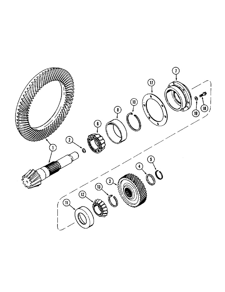 Схема запчастей Case IH 8940 - (6-046) - TRANSMISSION, PINION SHAFT AND GEAR (06) - POWER TRAIN