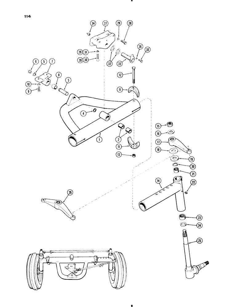 Схема запчастей Case IH 730 SERIES - (114) - ADJUSTABLE FRONT AXLE, GEN. PURPOSE, 48" TO 73" & 53" TO 82" TREAD, USED PRIOR TO TRAC. S/N 8332878 (05) - STEERING